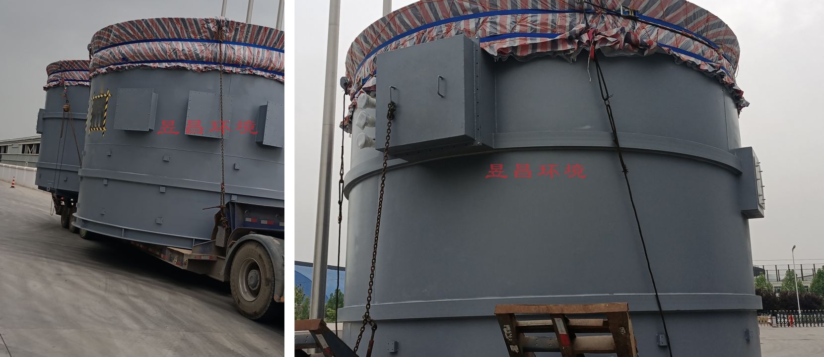 胜利油田大明新型建筑防水材料有限责任公司 35000风量旋转式RTO顺利发货